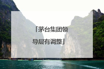 茅台集团领导层有调整
